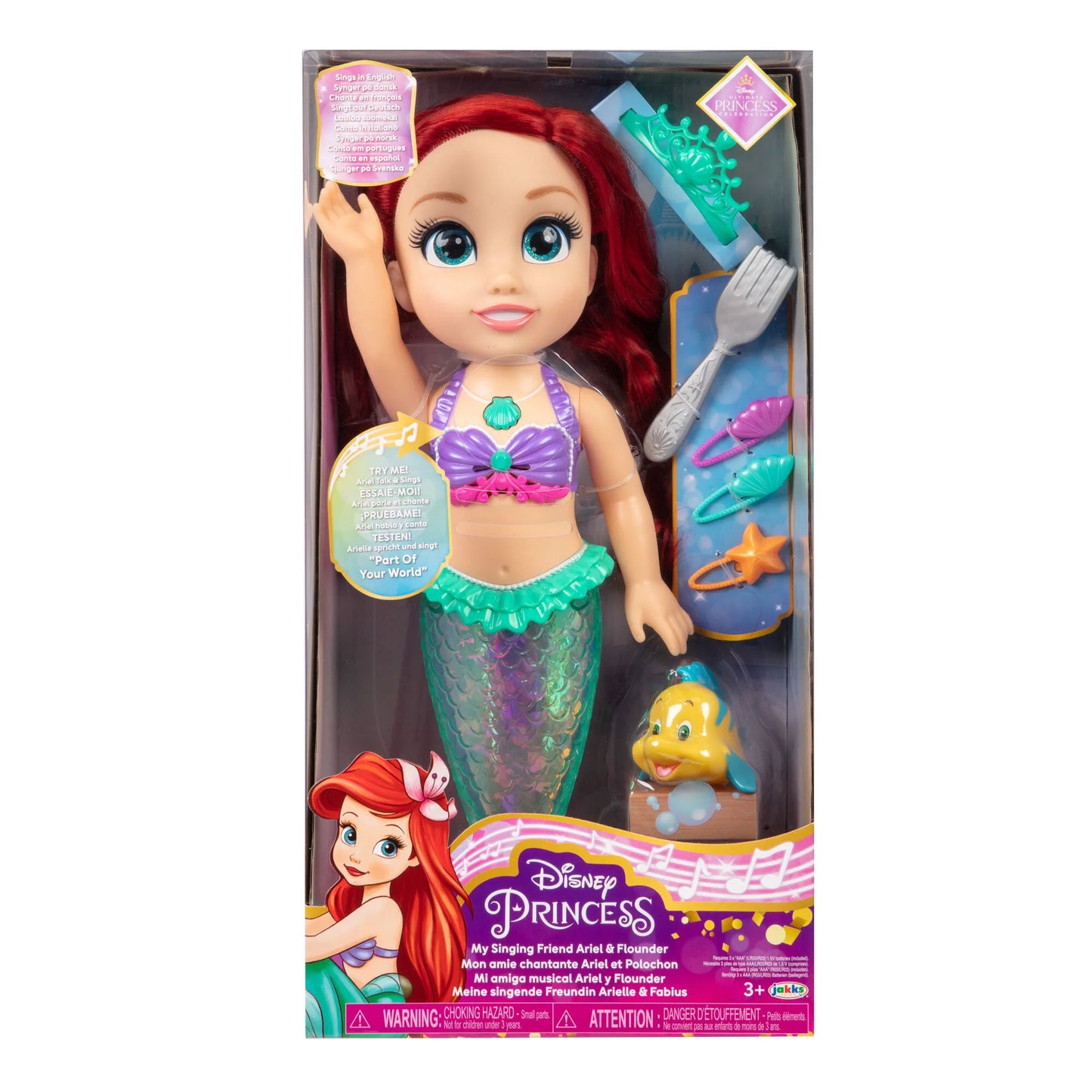 Disney Princess bambola 38cm La mia amica Ariel cantante