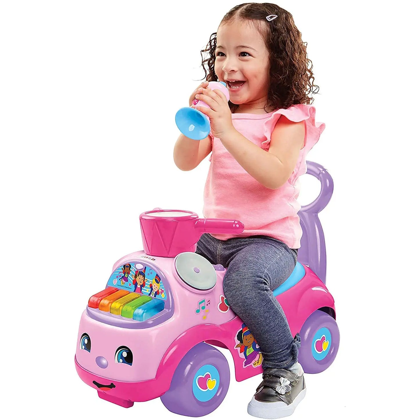 Cavalcabile Fisher Price Music Parade (Rosa)