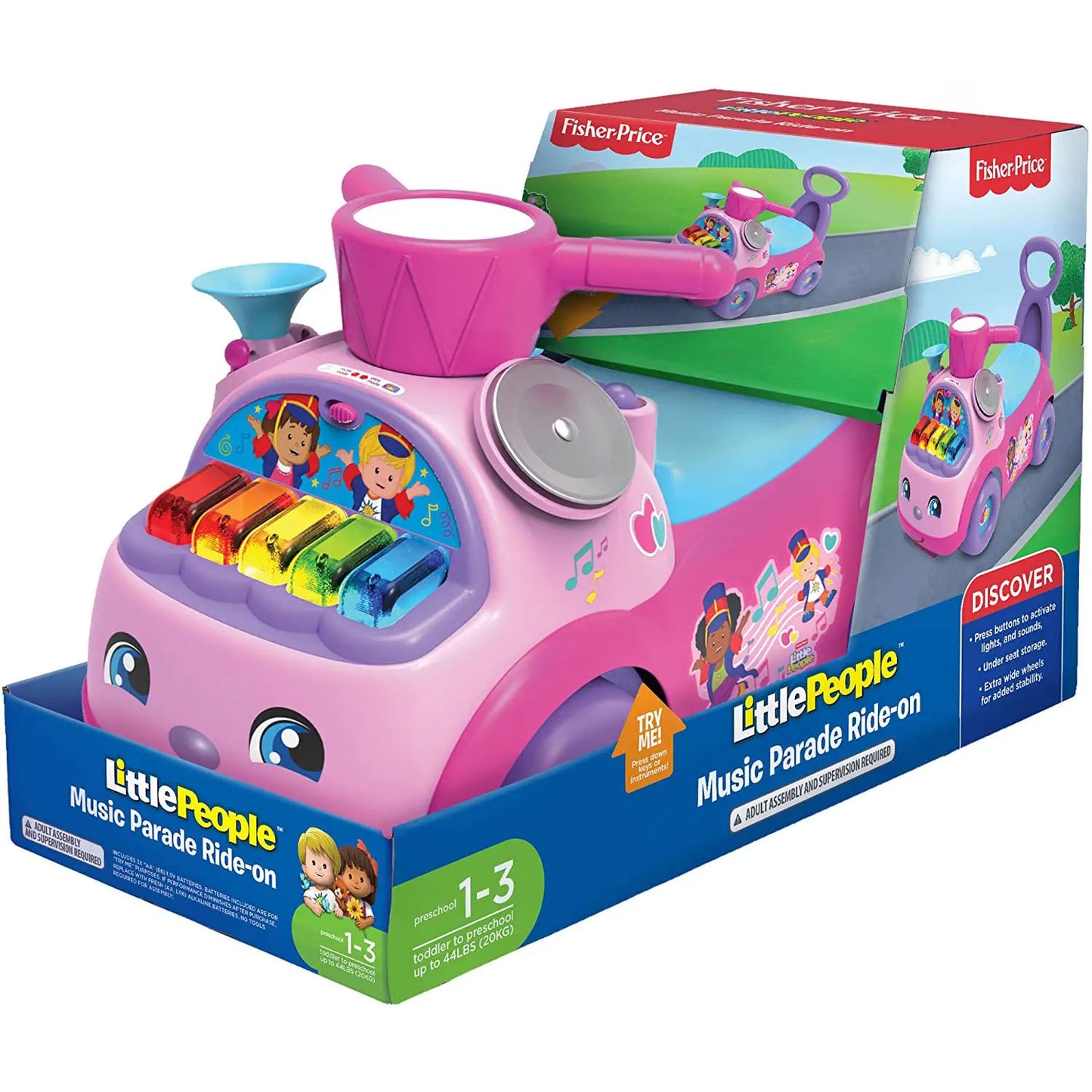 Cavalcabile Fisher Price Music Parade (Rosa)