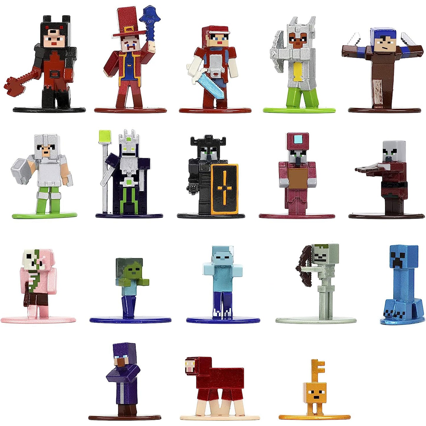 Minecraft Set 18 Personaggi In Metallo