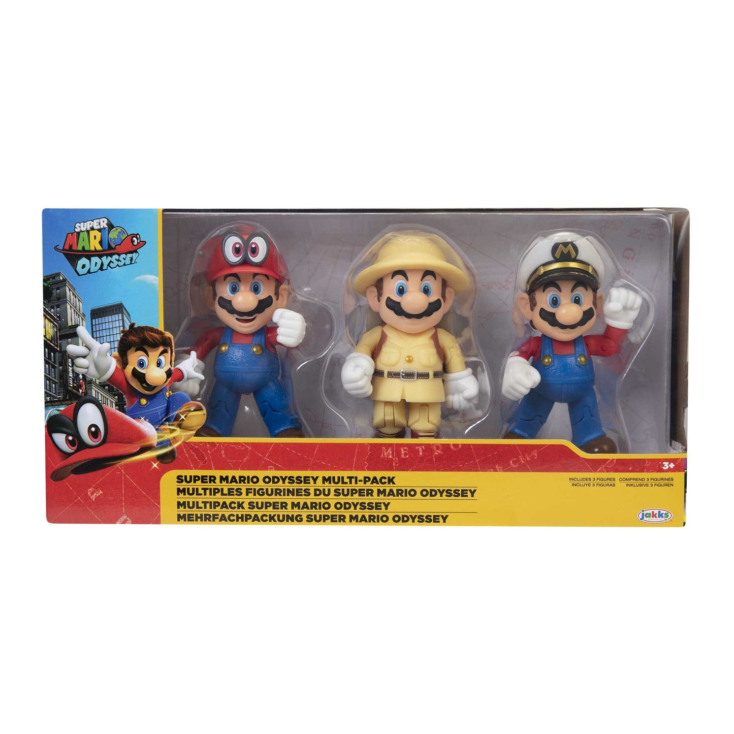 Nintendo Super Mario Odyssey 10 cm pack da 3 personaggi articolati