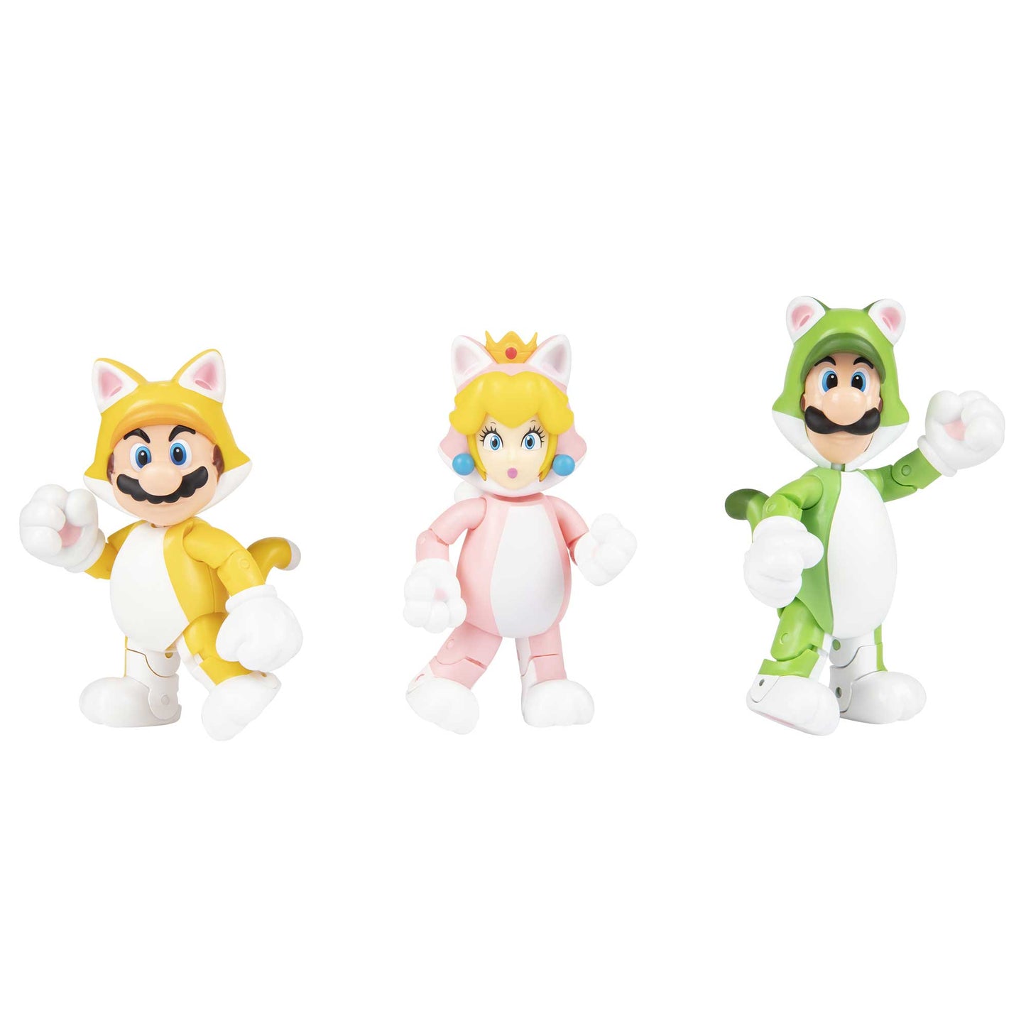 Nintendo Super Mario 3D World 10 cm pack da 3 personaggi articolati