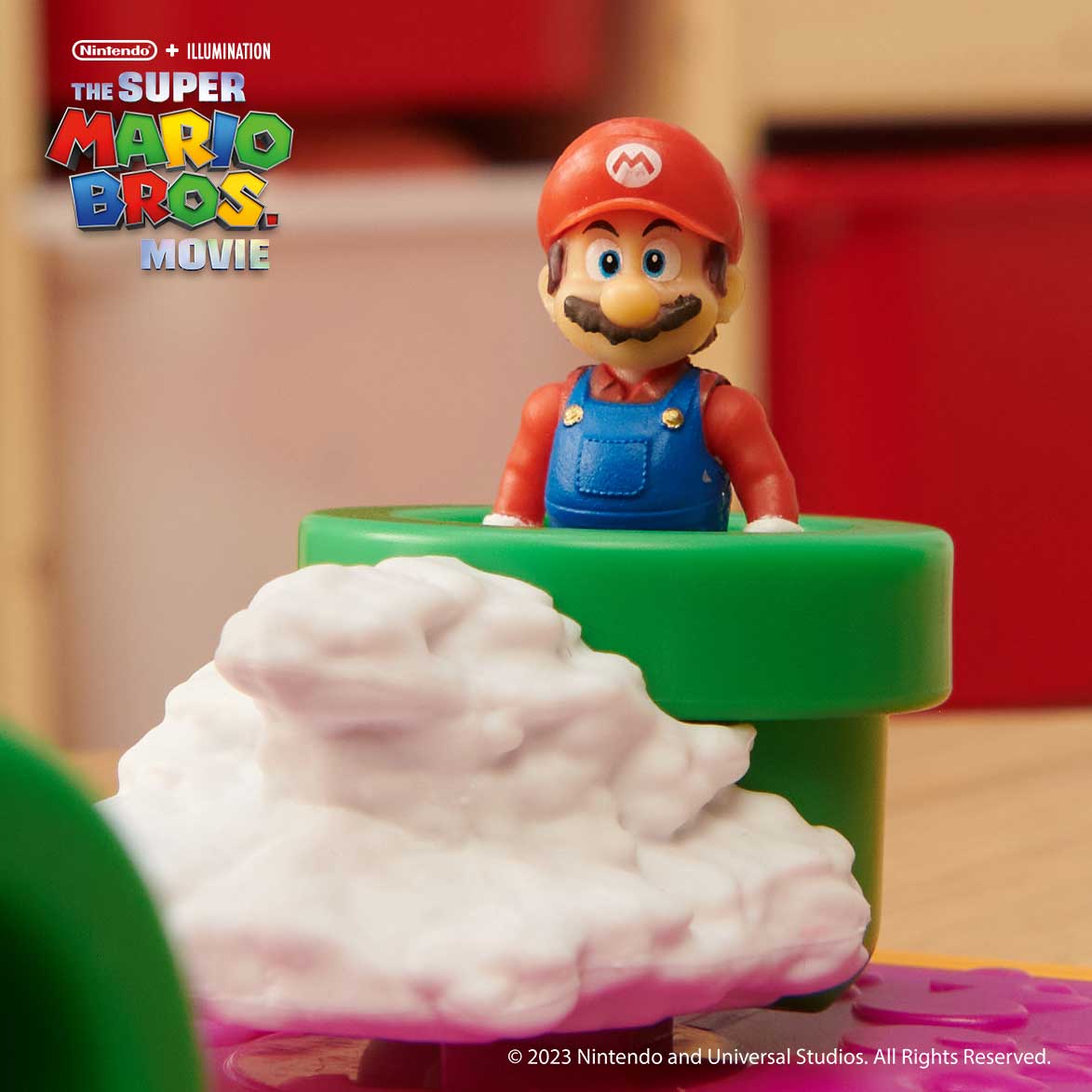 Super Mario Movie playset Mini Van con personaggi 4 cm
