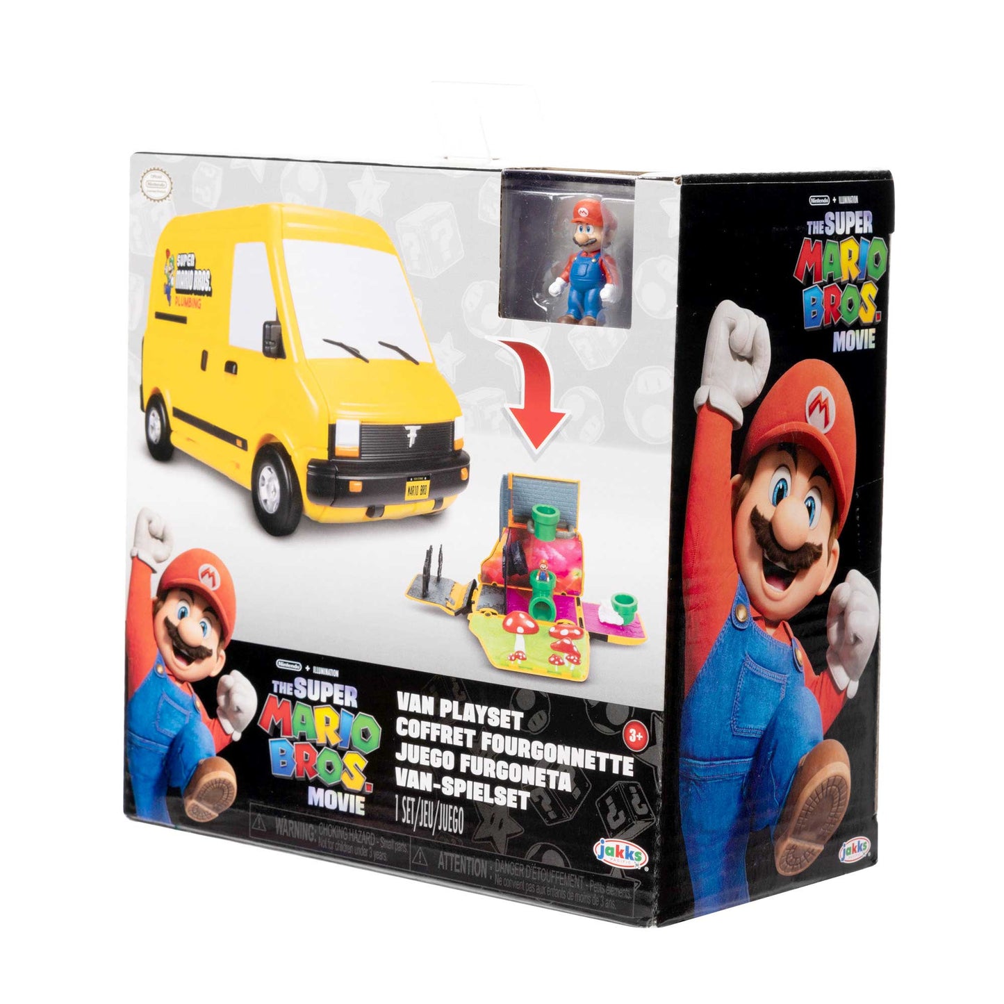 Super Mario Movie playset Mini Van con personaggi 4 cm