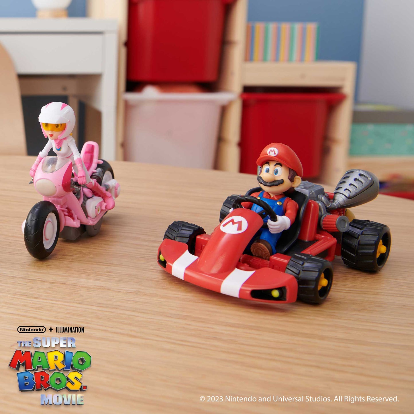 Super Mario Movie personaggi 6 cm con Kart - Mario