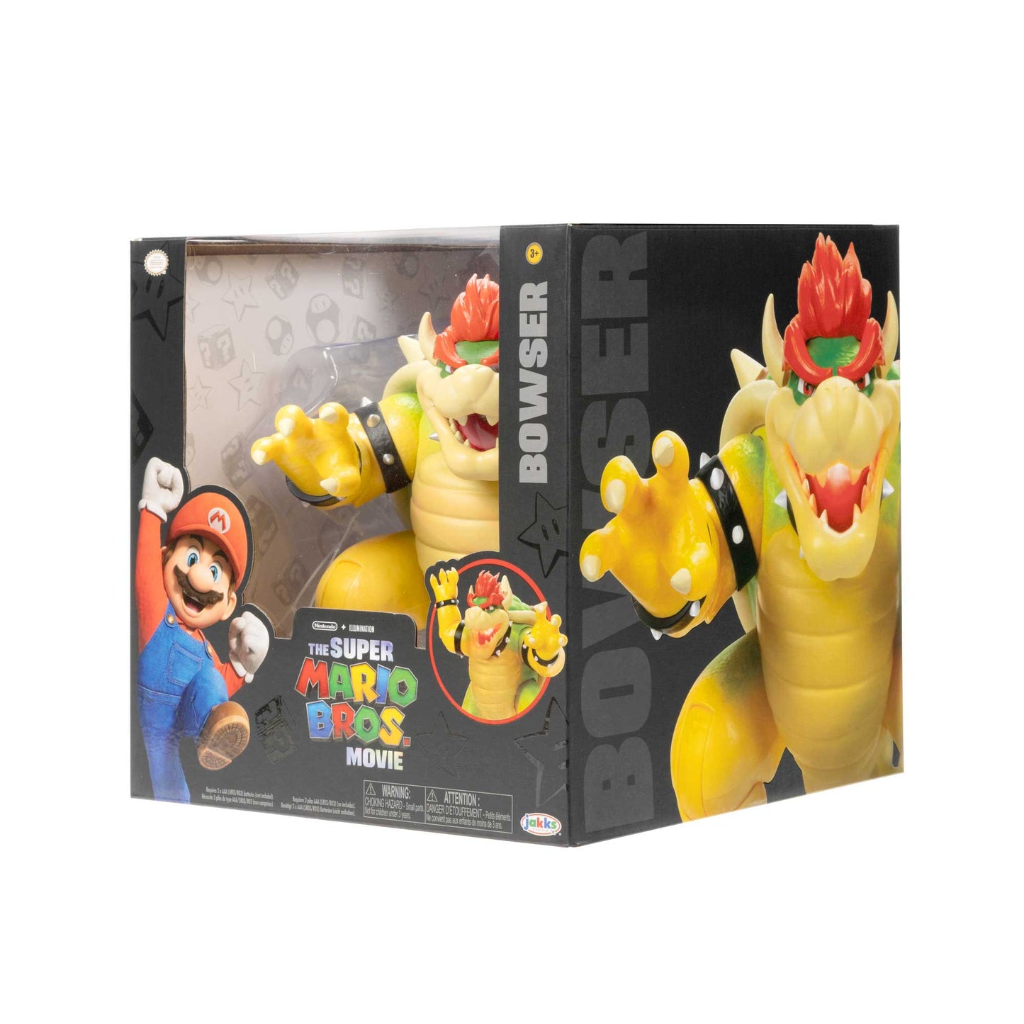 Super Mario Movie action figure di Bowser 18 cm sputafuoco