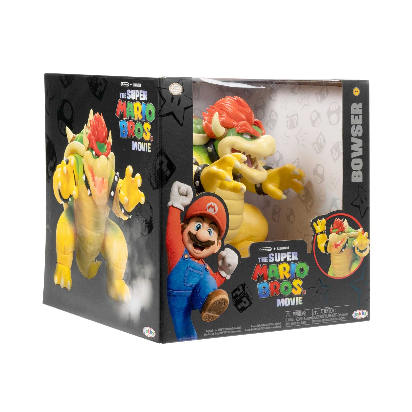 Super Mario Movie action figure di Bowser 18 cm sputafuoco