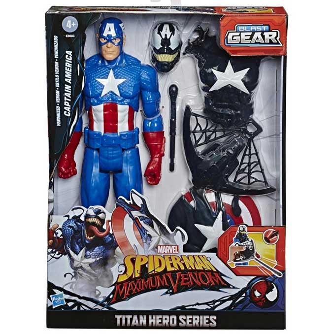 Spider Man Maximum Venom - Capitan America - Titan Hero Series
