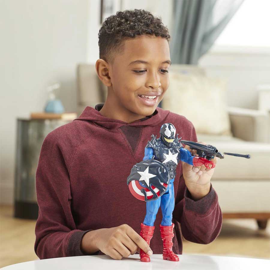 Spider Man Maximum Venom - Capitan America - Titan Hero Series