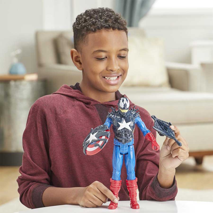 Spider Man Maximum Venom - Capitan America - Titan Hero Series
