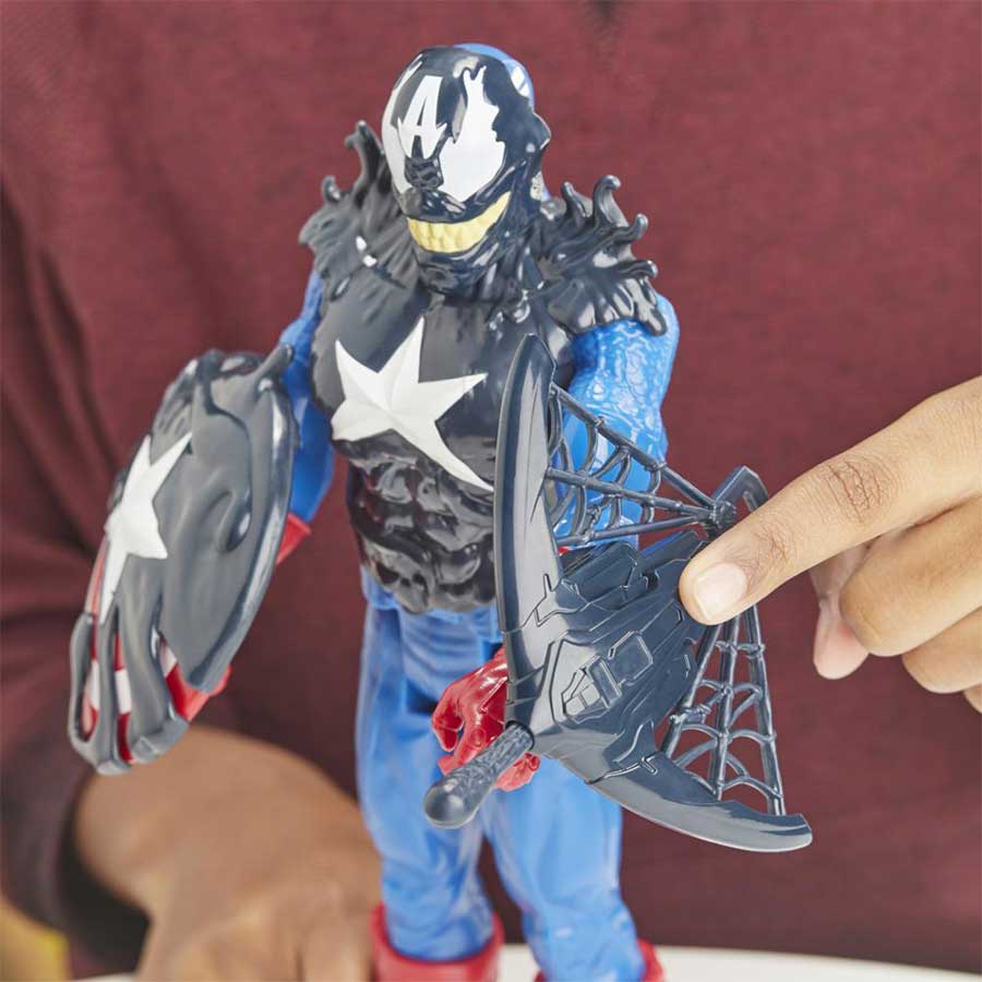 Spider Man Maximum Venom - Capitan America - Titan Hero Series