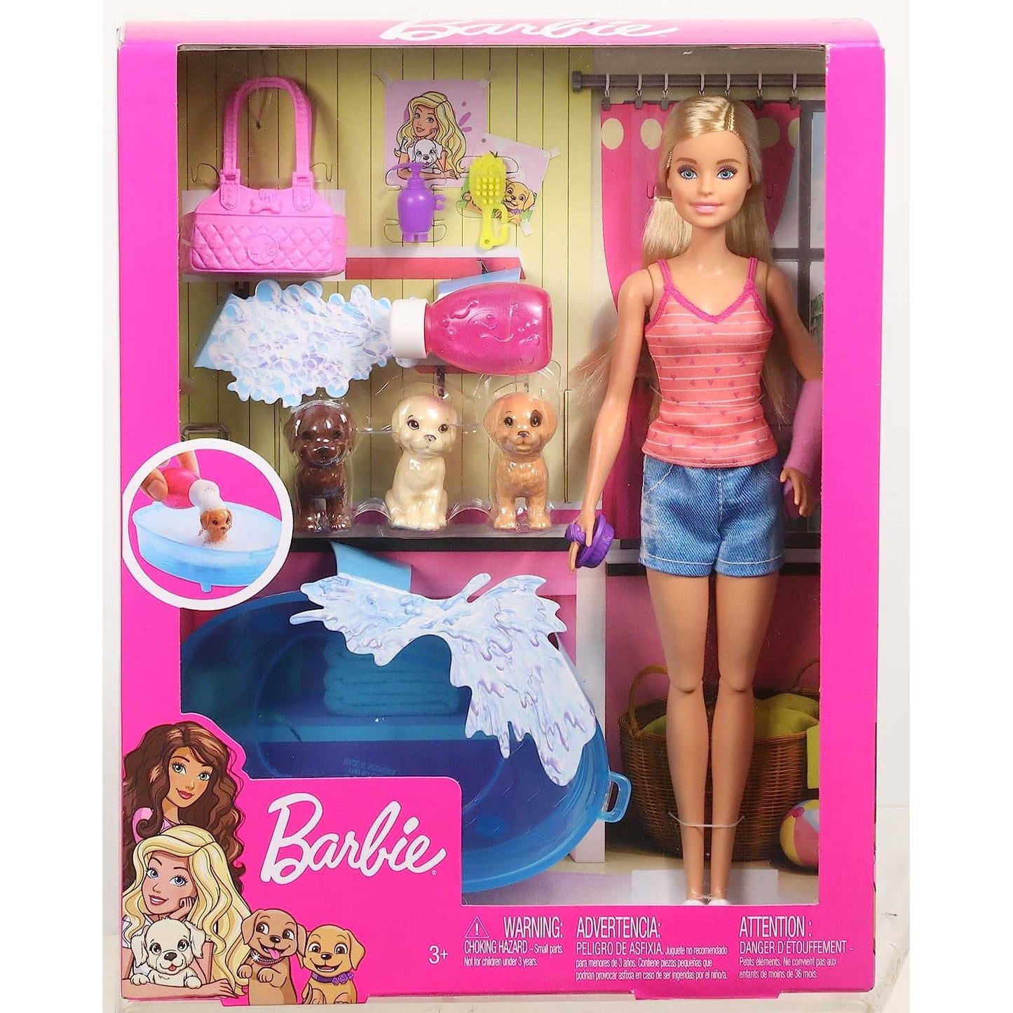Barbie playset con 3 cuccioli