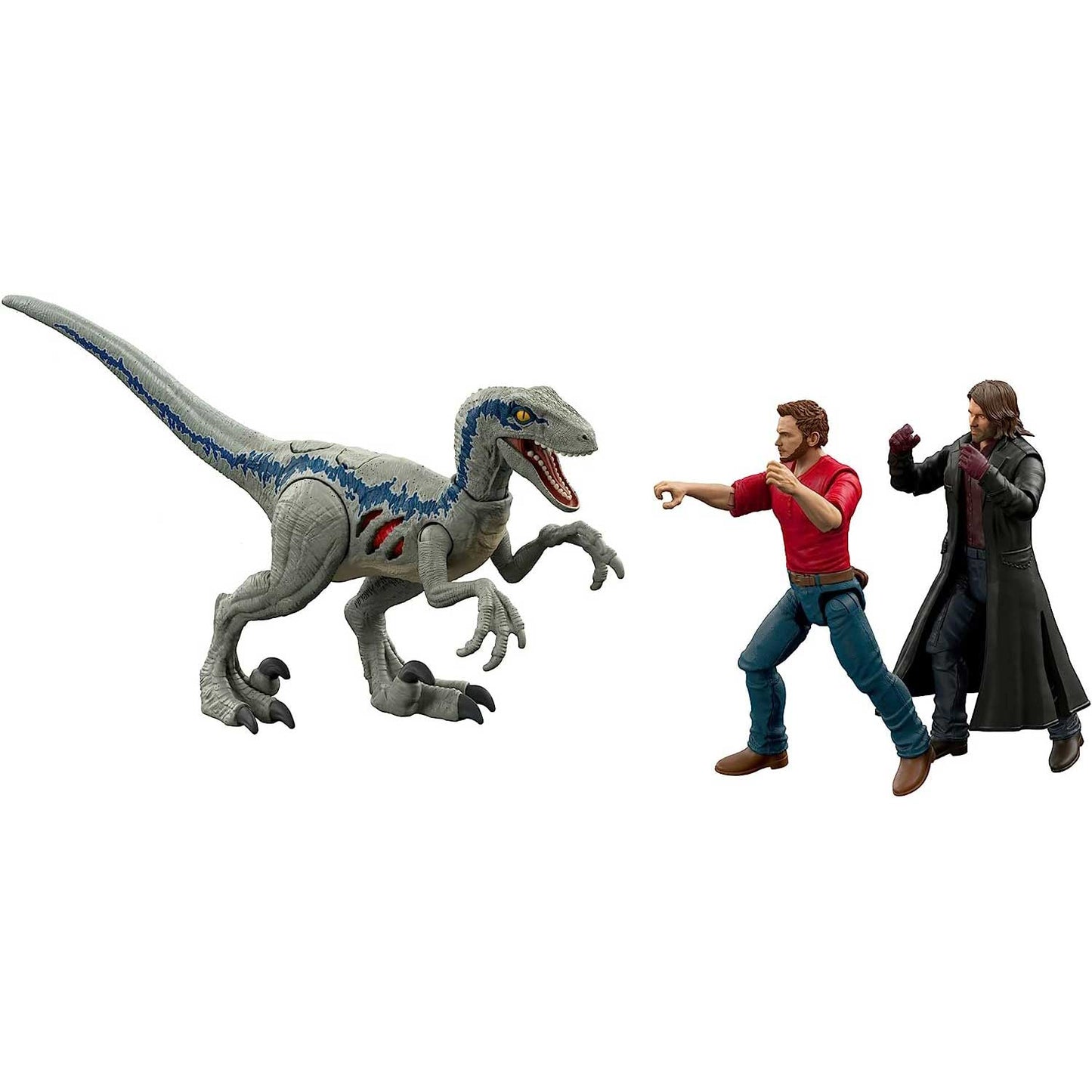 Jurassic World Dominion Extreme Damage - Pack Owen e Velociraptor Blu