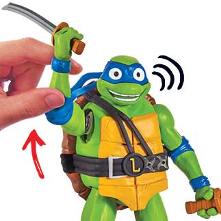 Turtles Action Figure Deluxe Ninja Shouts Leonardo