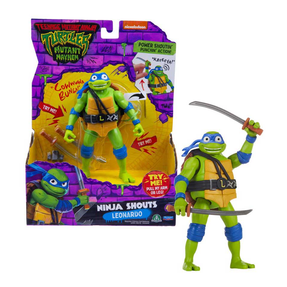 Turtles Action Figure Deluxe Ninja Shouts Leonardo
