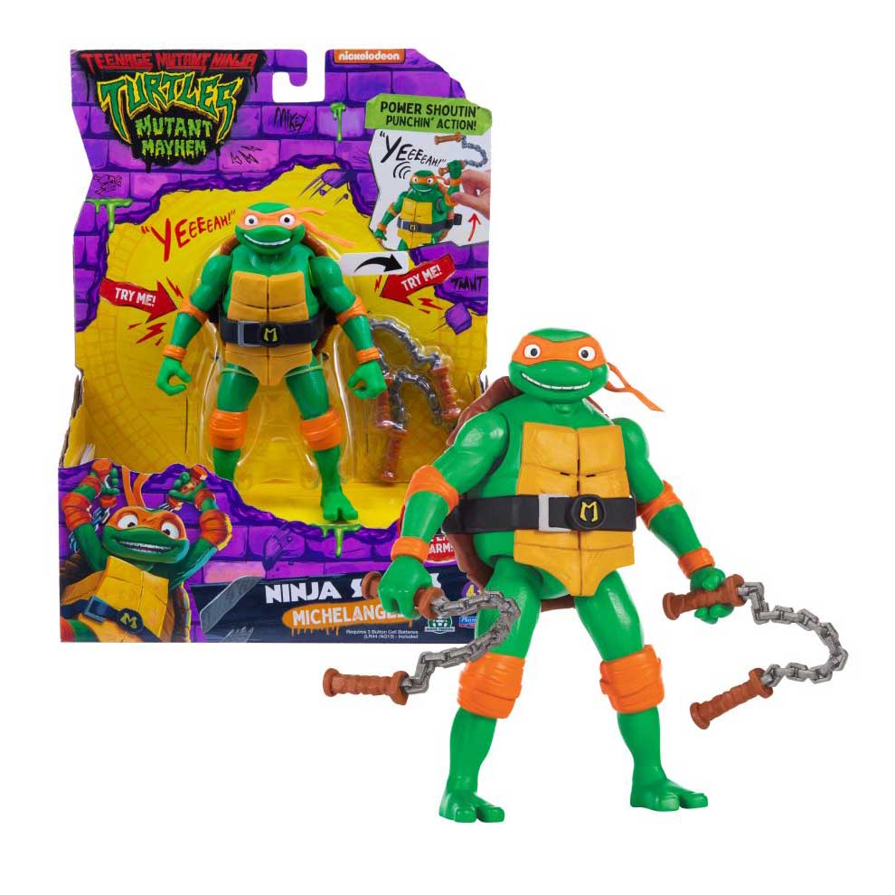 Turtles Action Figure Deluxe Ninja Shouts Michelangelo