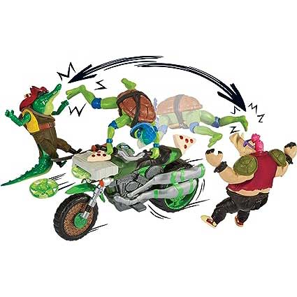 Turtles Veicoli Con Personaggio Drive 'N Kick Cycle Leonardo