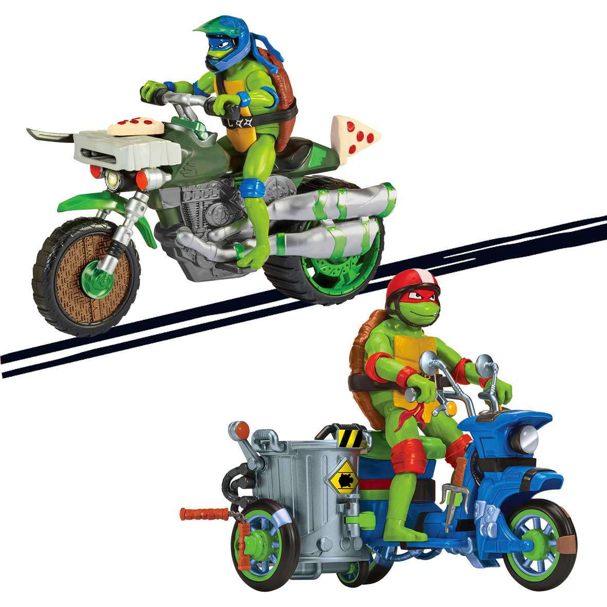 Turtles Veicoli Con Personaggio Drive 'N Kick Cycle Leonardo