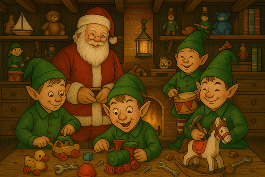 elfi nel laboratorio di babbo natale