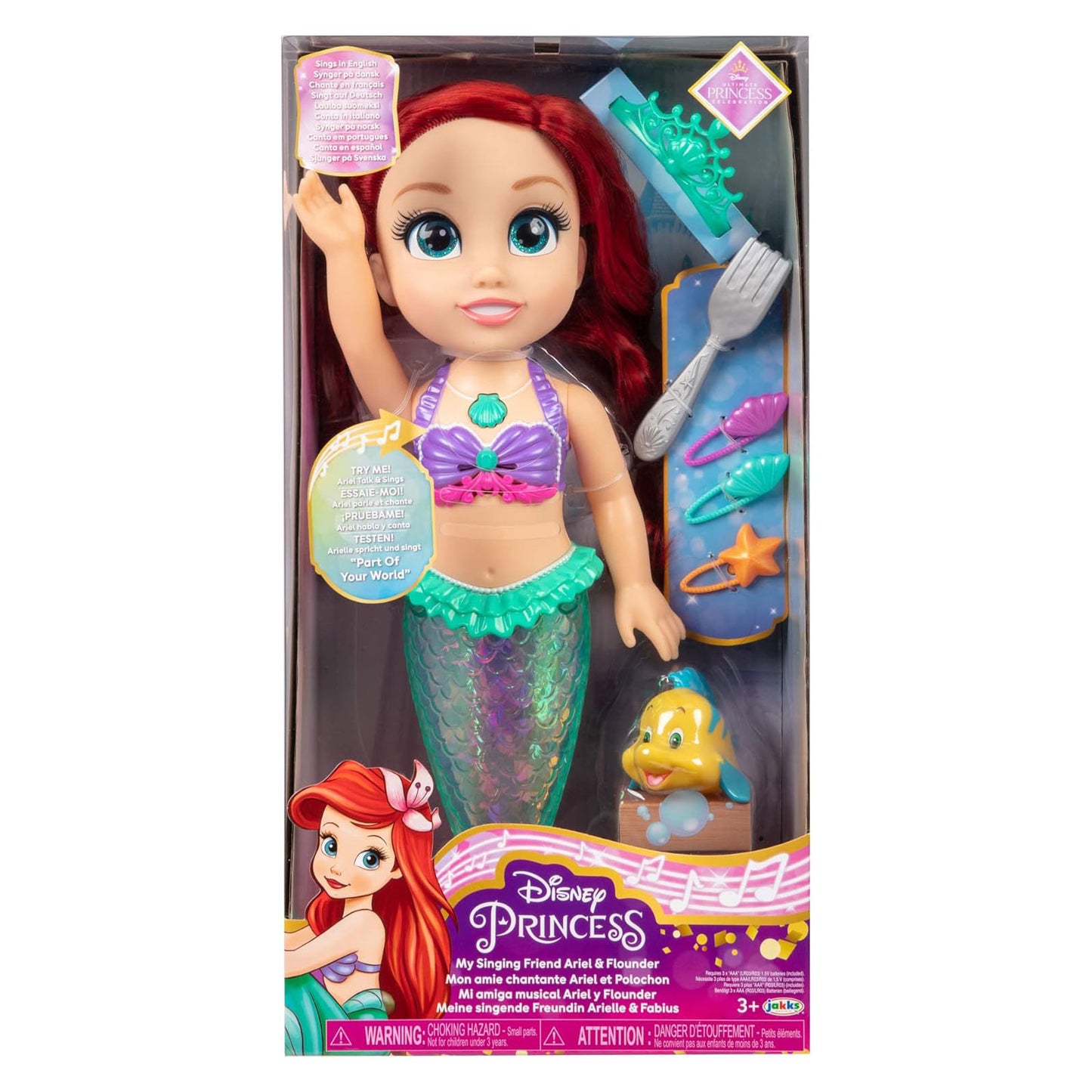 Disney Princess bambola 38cm La mia amica Ariel cantante