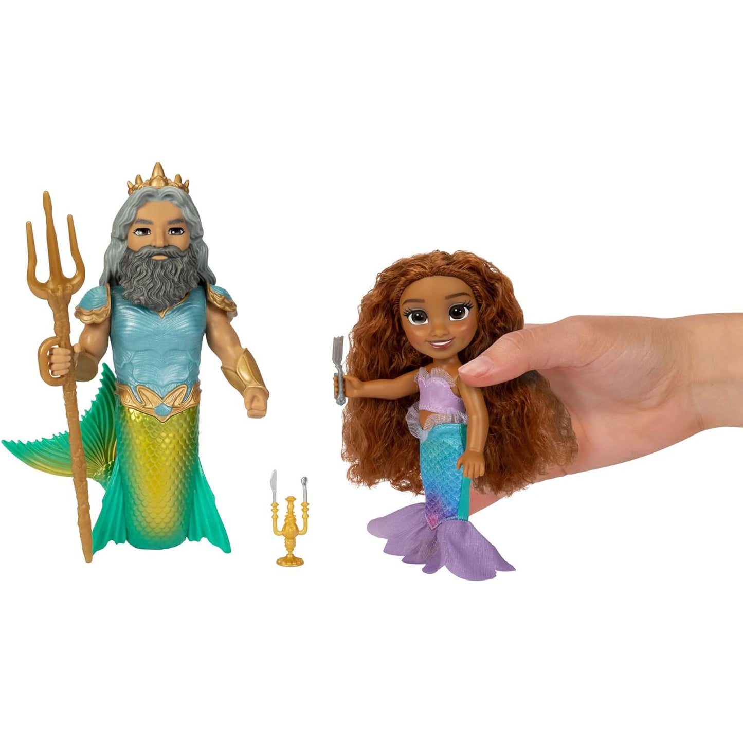 La Sirenetta Movie bambole Petite 15 cm Ariel e Tritone set