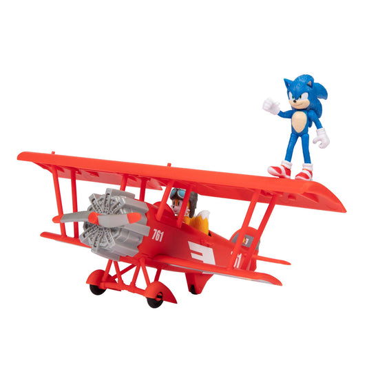 Sonic 2 playset Aereo Tornado con personaggio articolato 6 cm