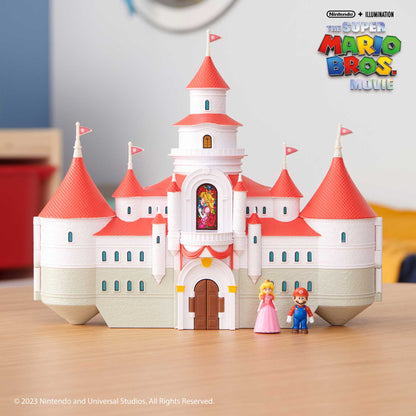 Super Mario Movie Deluxe playset castello di Peach con personaggi 4 cm