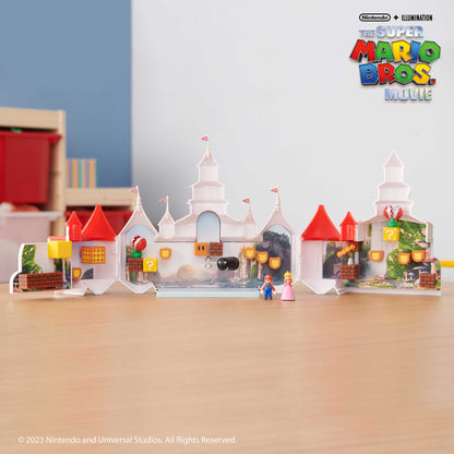 Super Mario Movie Deluxe playset castello di Peach con personaggi 4 cm