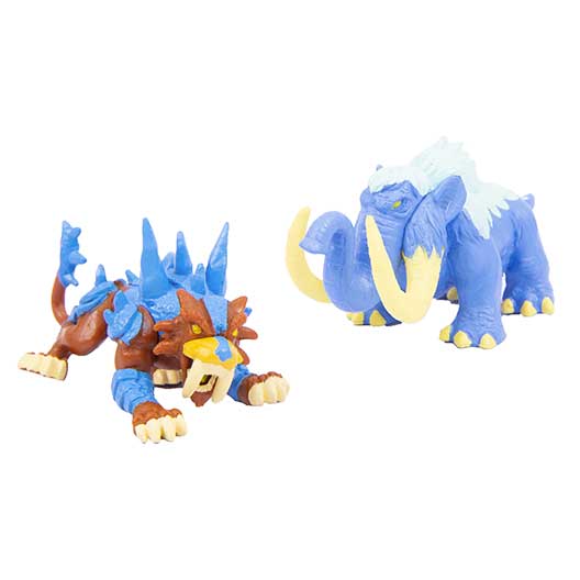 Dinofroz Blister 2 Mini Personaggi Smilodon + Mammuth