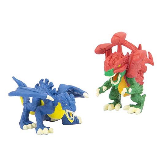 Dinofroz Blister 2 Mini Personaggi T-Rex Virus + Soldier Dragon